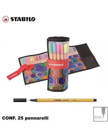 STABILO POINT 88 25COL PENNARELLO-ROTOLO 8825-071