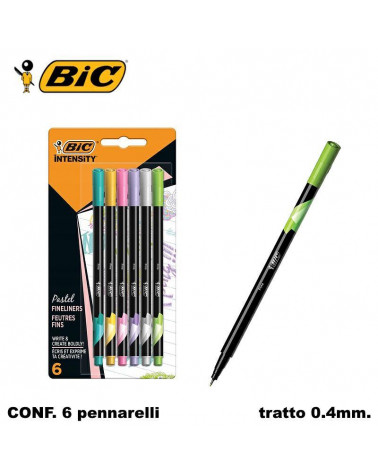BIC INTENSITY FINELINER 6COL.