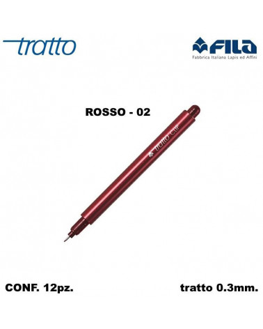 TRATTO MARCATORE CLIP  ROSSO-FILA [12PZ]