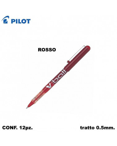 PILOT ROLLER V BALL 05  ROSSO [12PZ]