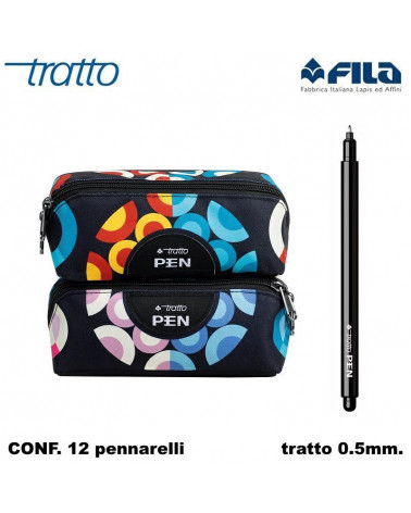 TRATTO MARCATORE TRATTO PEN POP IN POCHETTE 12col.