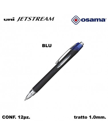 OSAMA ROLLER UNI JETSTREAM 1.0 12PZ. BLU-SCATTO