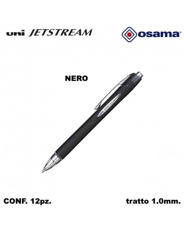 OSAMA ROLLER UNI JETSTREAM 1.0 12PZ. NERO-SCATTO