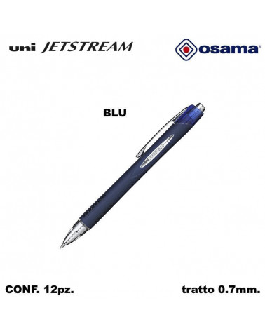 OSAMA ROLLER UNI JETSTREAM 0.7 12PZ. BLU-SCATTO