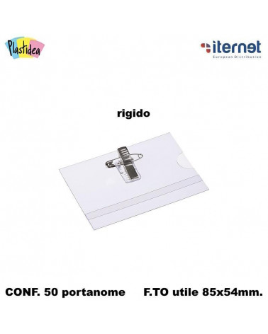ITERNET PORTANOME 91X64MM.SPILLA-BADGE [50PZ]