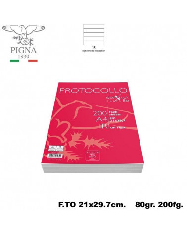 PIGNA PROTOCOLLO 80GR.A4 200FG1R