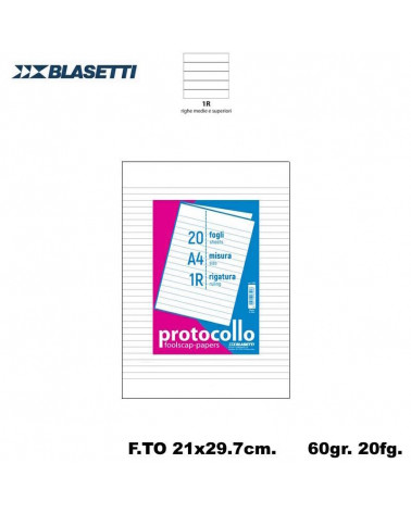 BLASETTI PROTOCOLLO 60GR.A4 20FG.1R 292