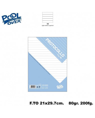 POOL OVER PROTOCOLLO 80gr.A4 200fg. 1R 91097