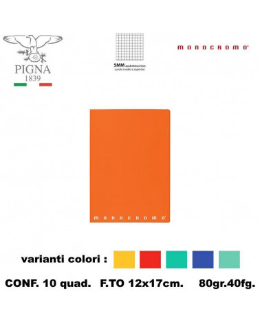 MONOCROMO MINI QUADERNO 40FG. 5MM [10PZ]