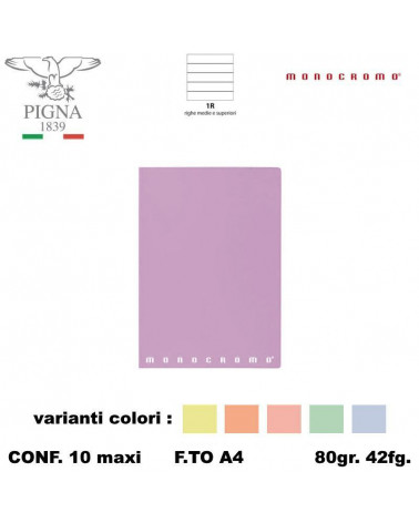 MONOCROMO MAXI PASTEL 80GR.1R [10PZ]