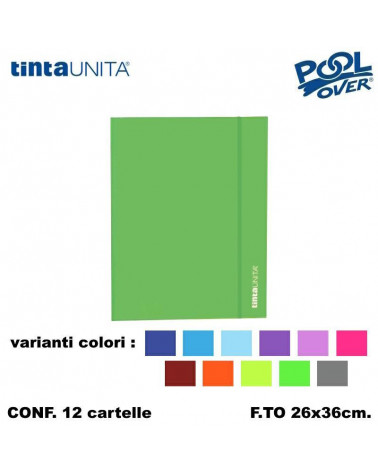 TINTA UNITA CARTELLA 3 LEMBI CON ELASTICO A4 PPL 97925 [12PZ]