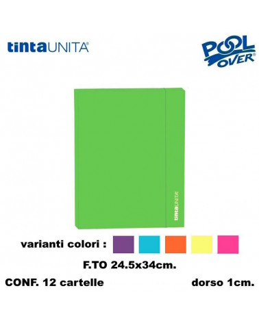 TINTA UNITA CARTELLA CON ELASTICO A4 PPL DORSO 1 99771 [12PZ]