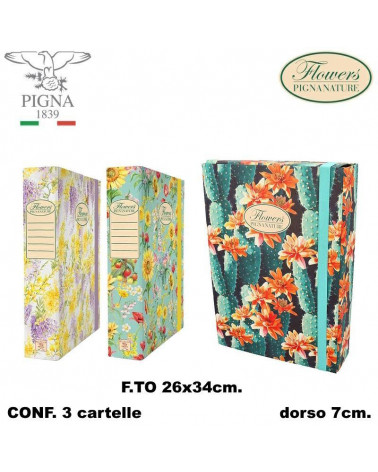 PIGNA CARTELLA CON ELASTICO A4 DORSO 7 NATURE [3PZ]