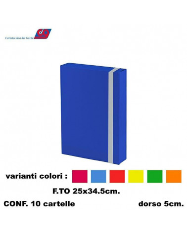 GARDA CARTELLA CON ELASTICO A4 DORSO 5 C.DEL [10PZ]