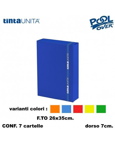 TINTA UNITA CARTELLA CON ELASTICO A4 DORSO 7 05597 [7PZ]