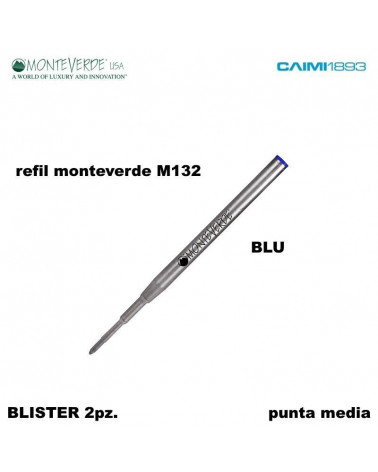 MONTEVERDE REFIL SFERA BLU MEDIO BLISTER 2pz.