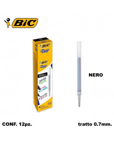 BIC REFIL GEL-OCITY 12PZ. NERO-ILLUSION