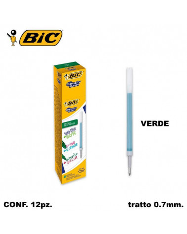 BIC REFIL GEL-OCITY 12PZ. VERDE-ILLUSION