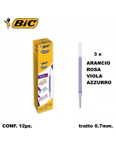 BIC REFIL GEL-OCITY 12PZ. ASSORTITO-ILLUSION