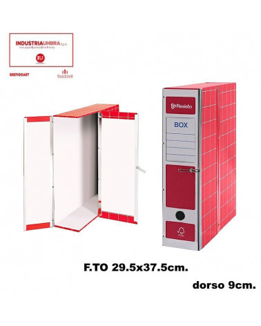 BREFIOCART SCATOLA C/CERNIERA BOX 1 ROSSO