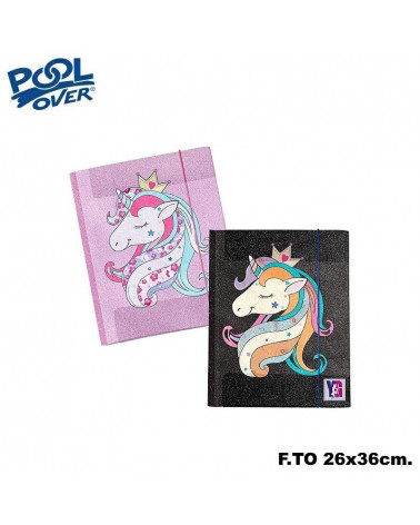 POOL OVER CARTELLA 3LEMBI CON ELASTICO PPL UNICORN 51099