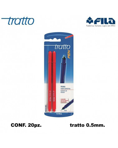 TRATTO MARCATORE PEN 20 BLISTER 2PZ.ROSSO