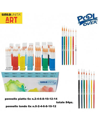 ASS.TO 168 PENNELLI TINTA UNITA ART TONDO/PIATTO