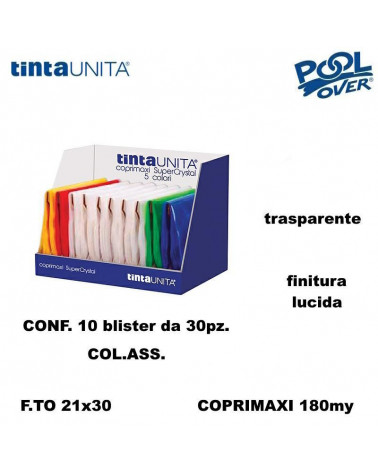 ASS.TO TINTA UNITA COPRIMAXI SUPERCRISTAL 180MY ASSORTITI 300PZ
