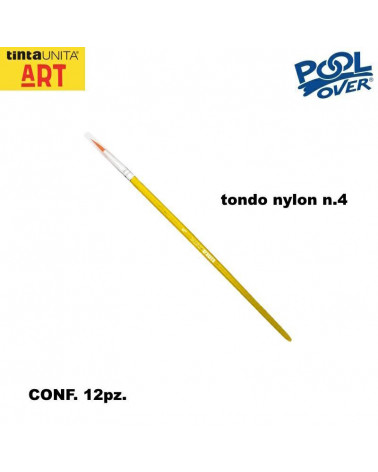 TINTA UNITA PENNELLO TONDO NYLON N.4 [12PZ]