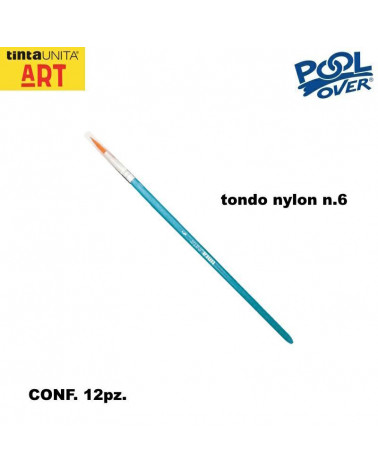 TINTA UNITA PENNELLO TONDO NYLON N.6 [12PZ]