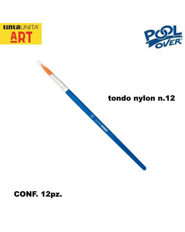 TINTA UNITA PENNELLO TONDO NYLON N.12 [12PZ]