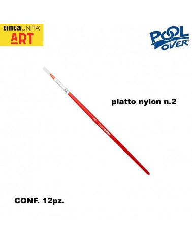 TINTA UNITA PENNELLO PIATTO NYLON N.2 [12PZ]