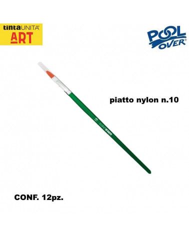 TINTA UNITA PENNELLO PIATTO NYLON N.10 [12PZ]