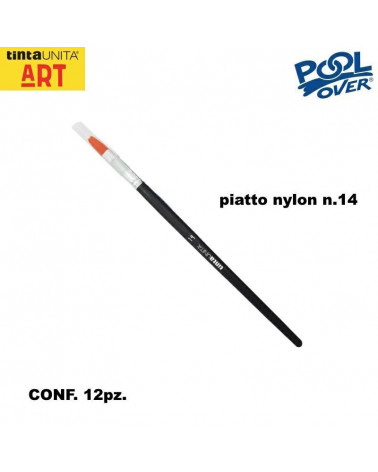 TINTA UNITA PENNELLO PIATTO NYLON N.14 [12PZ]