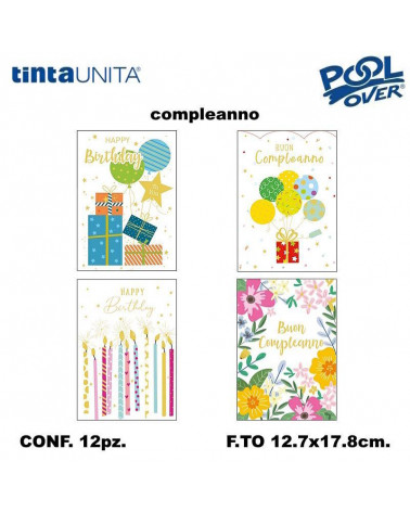 DEDICATO A TE BIGLIETTI 3D POP-UP BUON COMPLEANNO [12PZ]