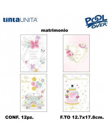 DEDICATO A TE BIGLIETTI 3D POP-UP MATRIMONIO [12PZ]