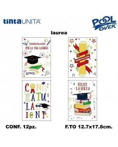 DEDICATO A TE BIGLIETTI 3D POP-UP LAUREA [12PZ]