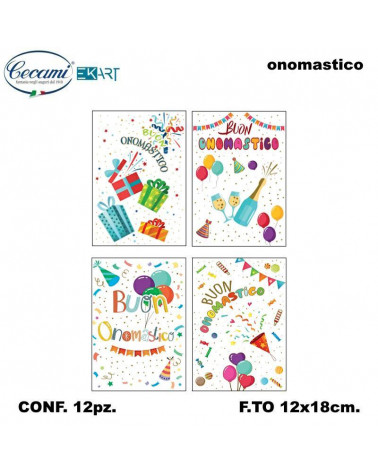 CECAMI BIGLIETTI BUON ONOMASTICO 00190 [12PZ]