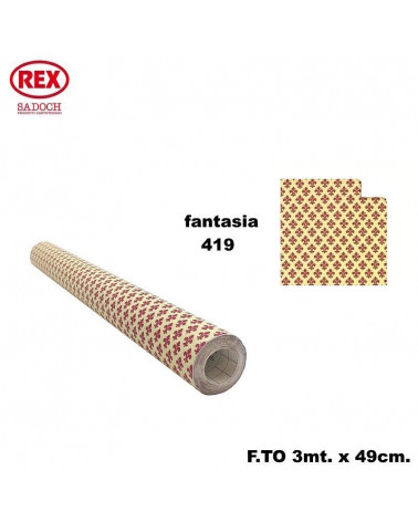 REX ROTOLO REXTACO 0,49X3MT. ADESIVO FANTASIA 419