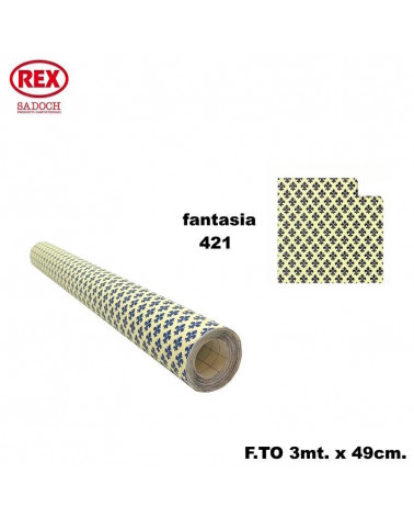 REX ROTOLO REXTACO 0,49X3MT. ADESIVO FANTASIA 421