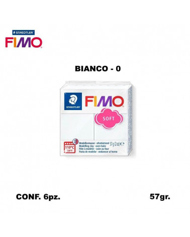STAEDTLER PASTA FIMO SOFT 8020-0 BIANCO [6PZ]