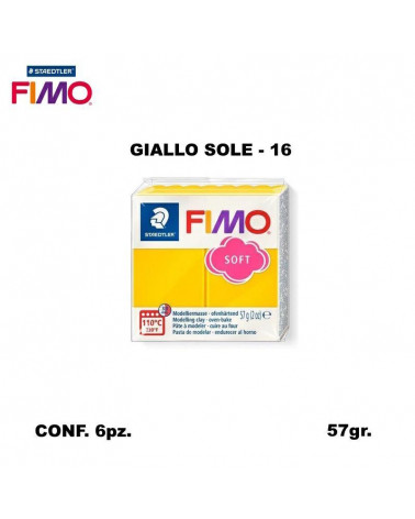 STAEDTLER PASTA FIMO SOFT 8020-16 GIALLO SOLE [6PZ]