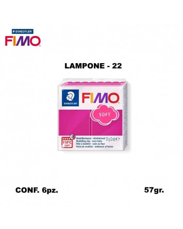 STAEDTLER PASTA FIMO SOFT 8020-22 LAMPONE [6PZ]