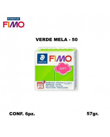 STAEDTLER PASTA FIMO SOFT 8020-50 VERDE MELA [6PZ]