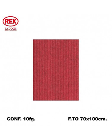 REX CARTA REGALO UNICOLORE 10FG. ROSSO 723