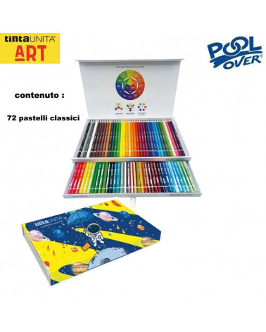 TINTA UNITA CASSETTIERA 2 PIANI 72 PASTELLI CLASSIC BOY 60901