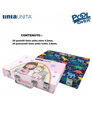TINTA UNITA VALIGETTA ART SMALL 24 PASTELLI + 24 PENNARELLI