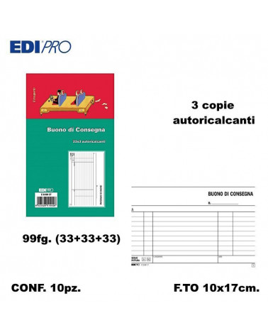EDIPRO BUONO DI CONSEGNA 10X17 3C. E5199CT [10PZ]