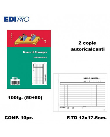 EDIPRO BUONO DI CONSEGNA 12X17 2C. E5197C [10PZ]