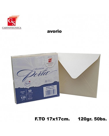 GS BUSTE PERLA AVORIO 50PZ.120GR.17X17
